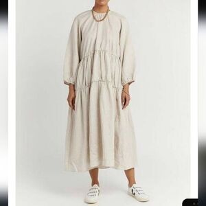Dissh Naoh Natural Linen Dress Size 10